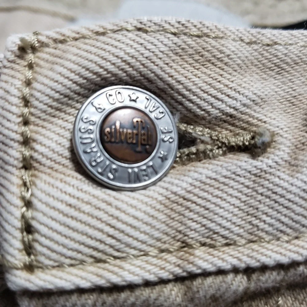 Levis SilverTab 94 Baggy Jeans Men 28x31 (FITS 29x30) Tan Khaki Skater Retro Y2K